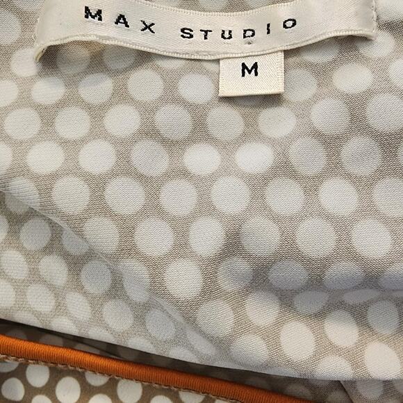 Max Studio Women's Orange and Grey Patterned Long Shirt Size M - Picture 3 of 4